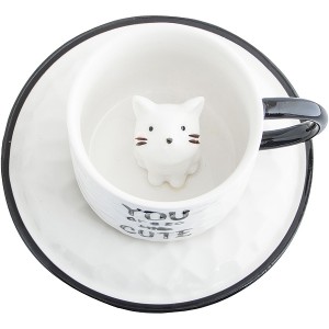 Чайная пара Котик на дне Чайная пара Котик на дне