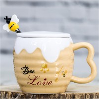 Кружка с крышкой Медовая