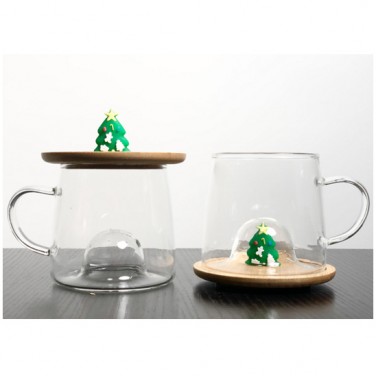 Кружка с крышкой Ёлочка мечты