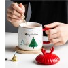 Кружка с крышкой Новогодняя ёлочка - Фото № 2