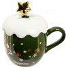 Кружка с крышкой Нарядная ёлочка - Фото № 3