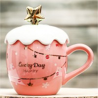 Кружка с крышкой Рождественская звезда