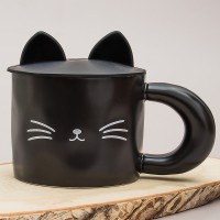 Кружка с крышкой Черные ушки