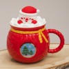 Кружка с крышкой Дед Мороз с мешком подарков - Фото № 5
