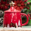 Кружка с крышкой Снежная сказка - Фото № 2