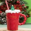 Кружка с крышкой Ёлочный фейерверк - Фото № 2