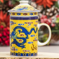 Кружка с ситечком Летящий дракон