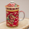 Кружка с ситечком Золотистый дракон - Фото № 3