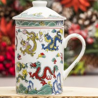 Кружка с ситечком Полет драконов