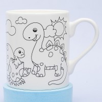 Кружка-раскраска Динозаврик с мамой