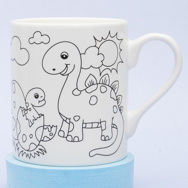 Кружка-раскраска Динозаврик с мамой