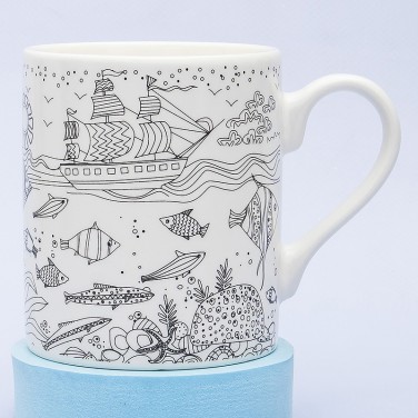 Кружка-раскраска Морская сказка