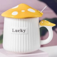 Кружка с крышкой Жёлтый мухомор