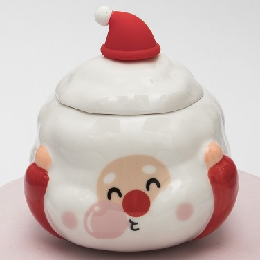 Кружка с крышкой Поцелуй Деда Мороза