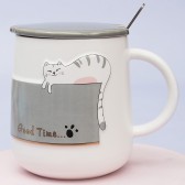 Кружка с крышкой Кот - прекрасный день