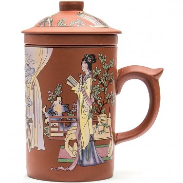 Кружка с ситечком Китаянка в саду