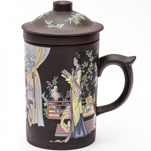 Кружка с ситечком Девушка с книгой Кружка с ситечком Девушка с книгой