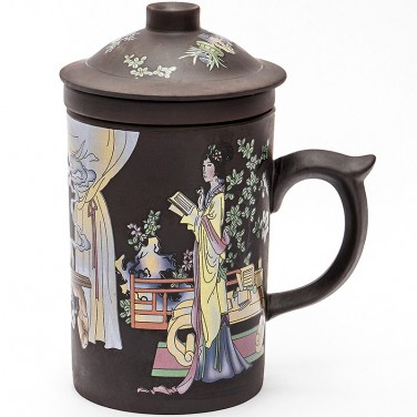 Кружка с ситечком Девушка с книгой