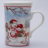 Кружка с ситечком Зимняя сказка - Фото № 2