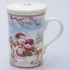 Кружка с ситечком Зимняя сказка - Фото № 3
