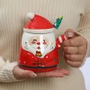 Кружка с крышкой Новогодний Дед Мороз - Фото № 3