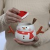 Кружка с крышкой Чудесный снеговик - Фото № 4