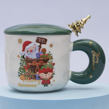Кружка с крышкой Рождественский карнавал Кружка с крышкой Рождественский карнавал