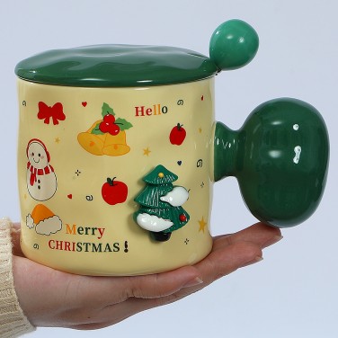 Кружка с крышкой Новогодняя фантазия