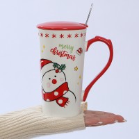 Кружка с крышкой Сказочный снеговик