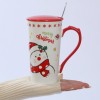 Кружка с крышкой Сказочный снеговик - Фото № 2