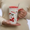 Кружка с крышкой Сказочный снеговик - Фото № 4