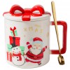 Кружка с крышкой Снеговик и Дед Мороз - Фото № 2