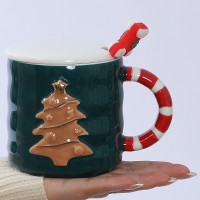 Кружка с крышкой Праздничная ёлочка