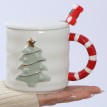 Кружка с крышкой Блестящая ёлка
