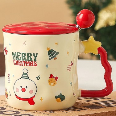 Кружка с крышкой Новогодние традиции