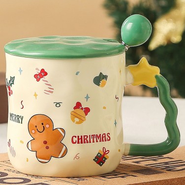 Кружка с крышкой Счастливый Новый год