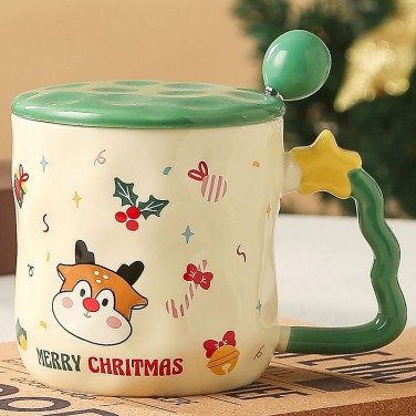 Кружка с крышкой Рождество