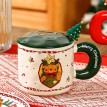 Кружка с крышкой Медведь под ёлочкой