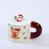 Кружка с крышкой Дед Мороз и олененок - Фото № 5