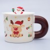 Кружка с крышкой Дед Мороз и олененок - Фото № 9