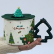 Кружка с крышкой Нарядная ель