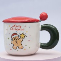 Кружка с крышкой Пряник с Рождественской звездой