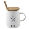 Кружка с крышкой Морская звезда - Фото № 3