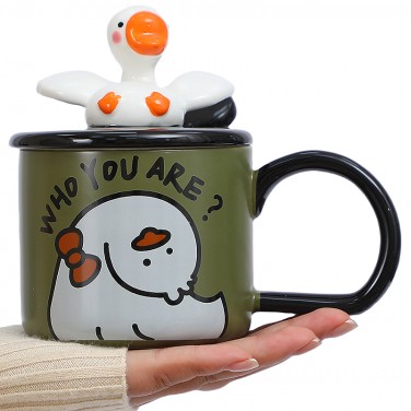 Кружка с крышкой Веселый гусь