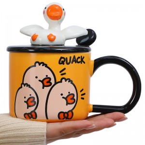 Кружка с ложечкой Гуси-лебеди