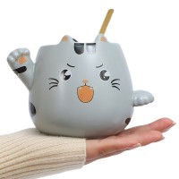 Кружка с ложечкой Котик - царапка