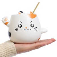 Кружка с ложечкой Кот - царапка