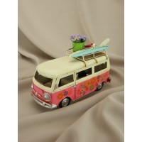 Фигурка Розовый ретро-автобус, 1950–1975 г.