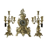 Часы каминные с канделябрами Жозефина