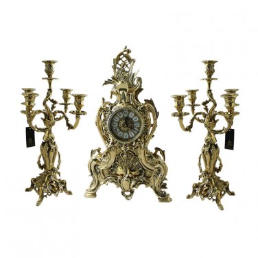 Часы каминные с канделябрами Жозефина